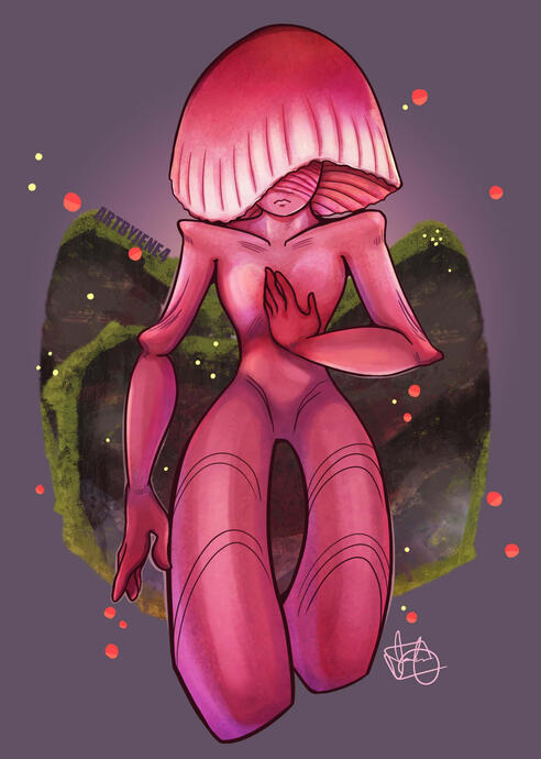 Bleeding Bonnet Mushroom